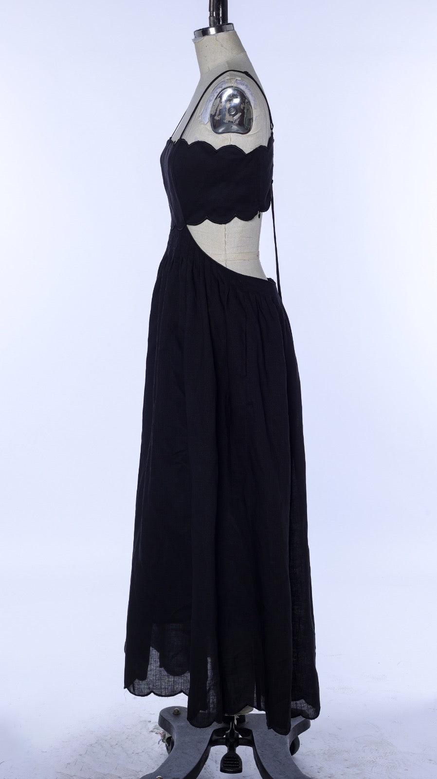 Midikleid aus Leinen und Baumwolle