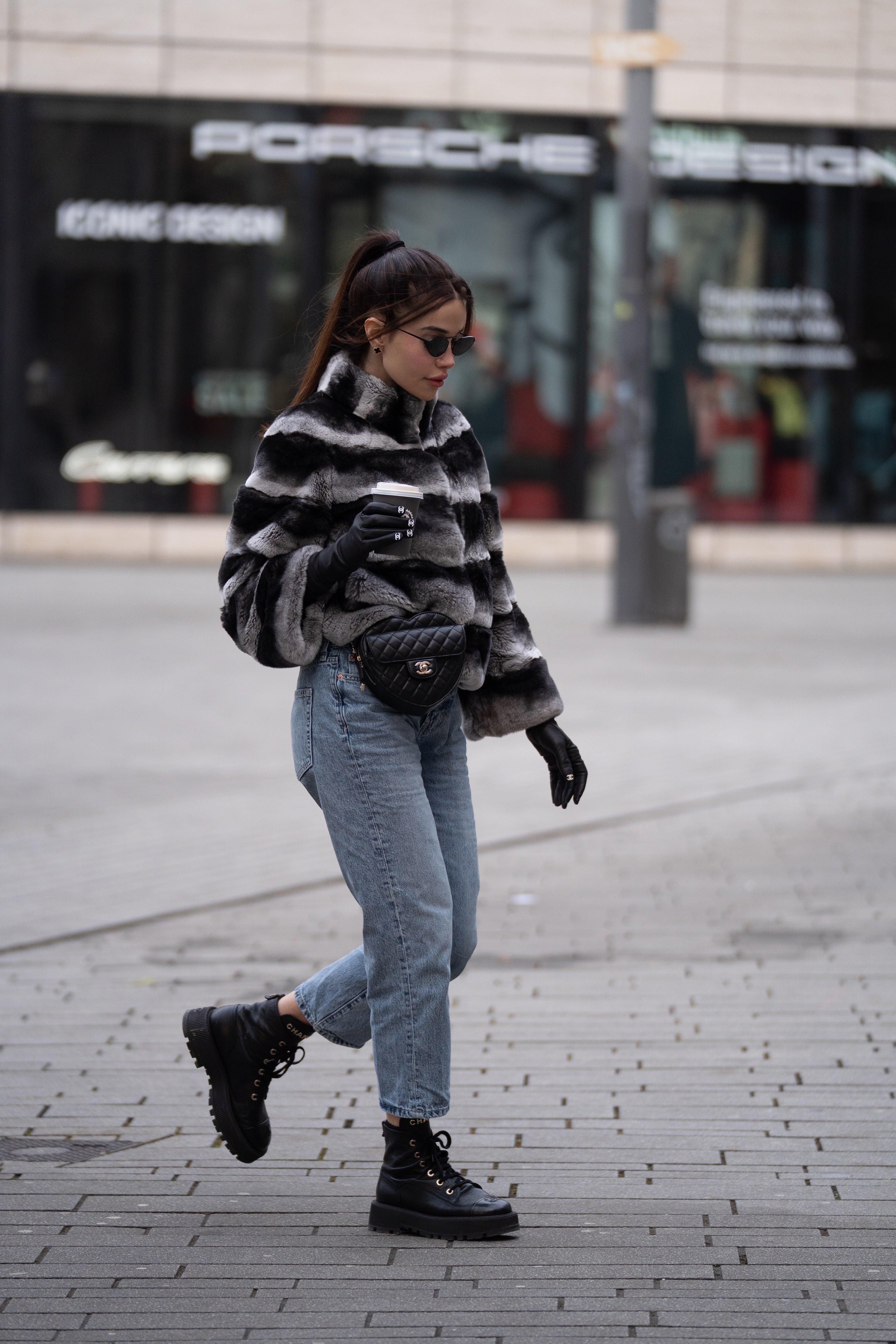 Noir Glacier Short Coat