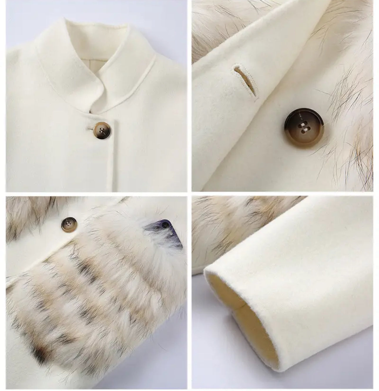 Coat with fox fur