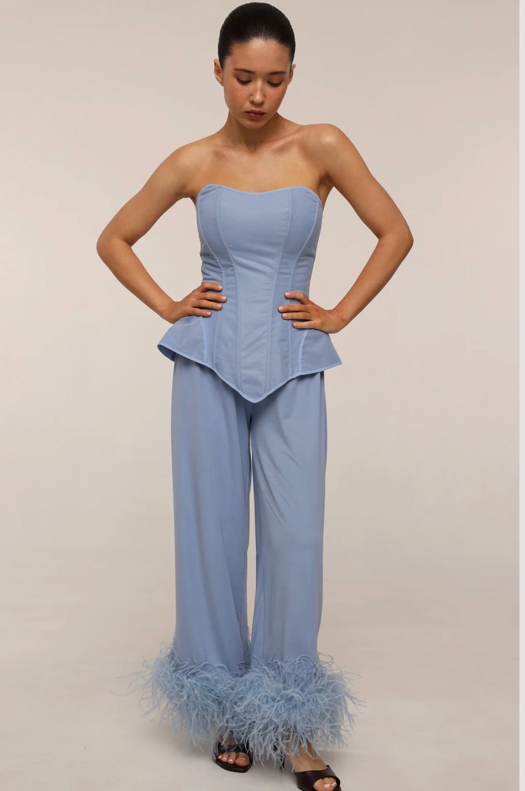 2 Piece Blue Feather Set