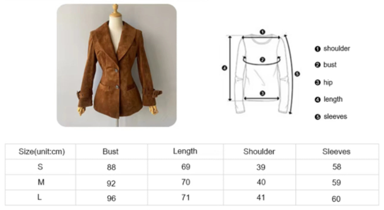 Hourglass Blazer aus Wildleder