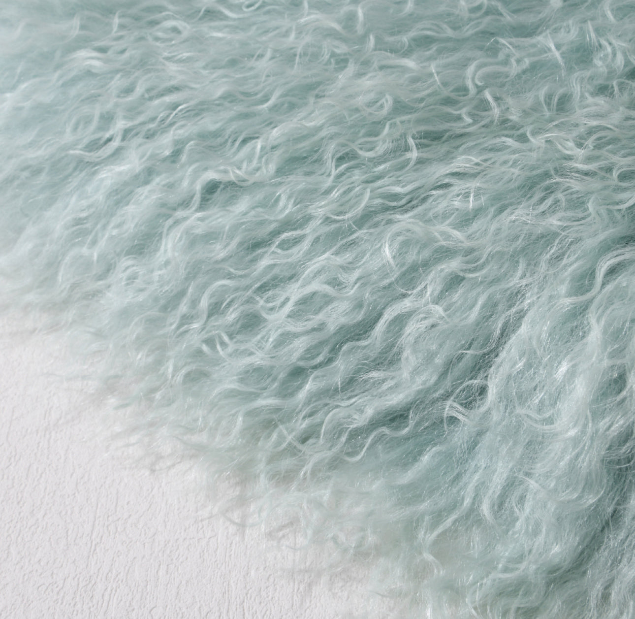 Tibetlamm Fell Jacke Lang mit Kragen