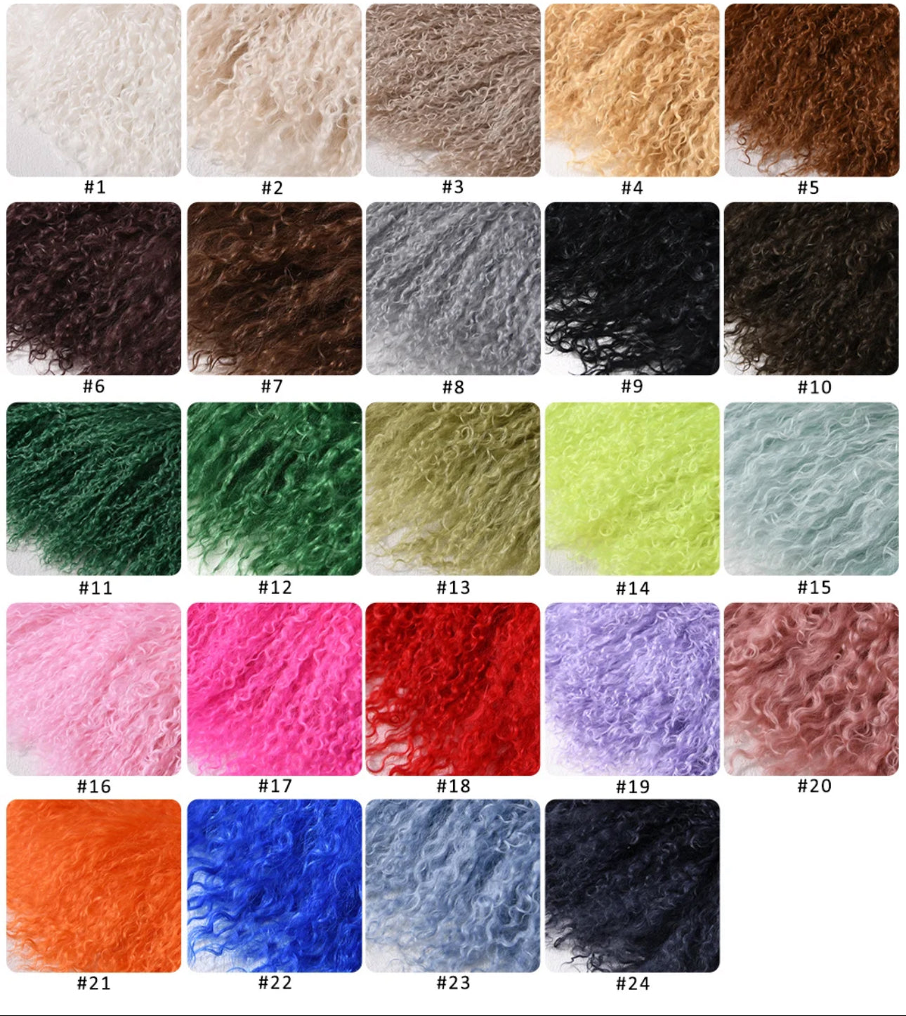 Mongolische Lammfell Jacke Lang