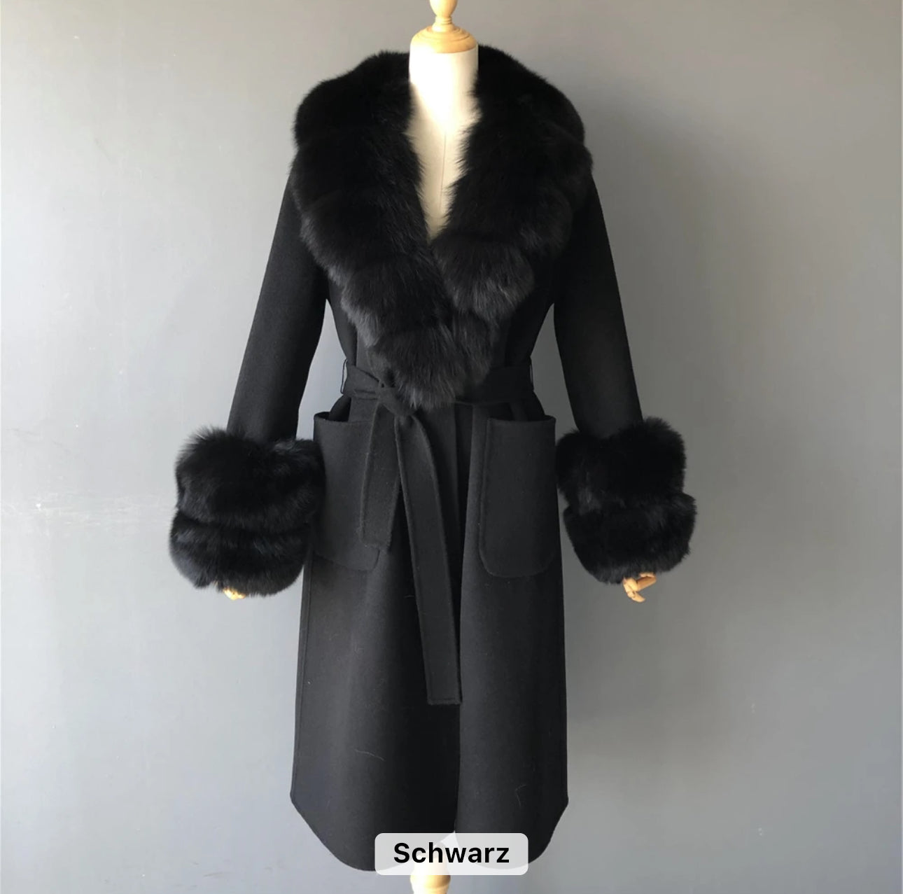 Langer Kaschmirmantel Alina