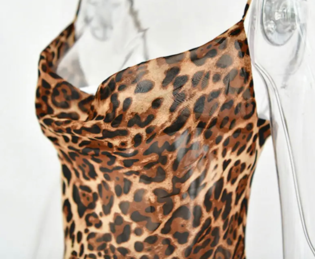 Maxi Tüllkleid mit Animalprint