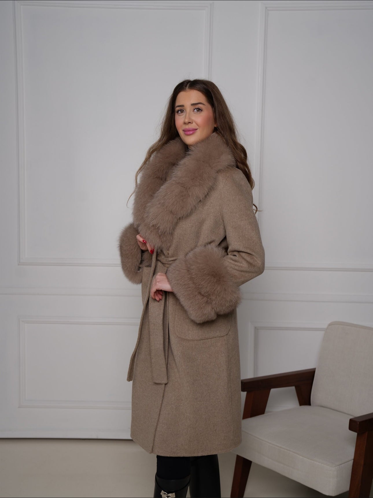 Long cashmere coat Alina