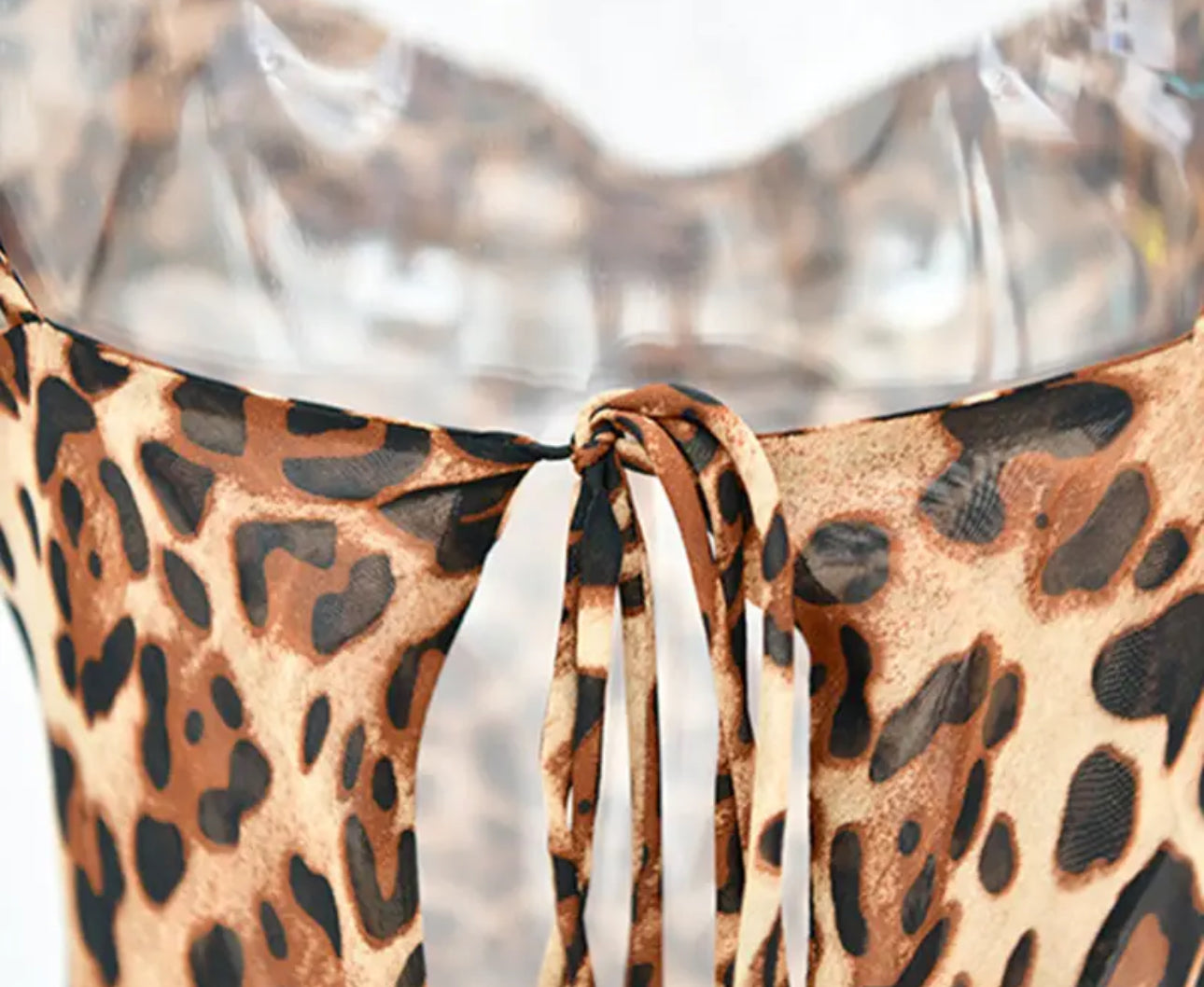 Maxi Tüllkleid mit Animalprint