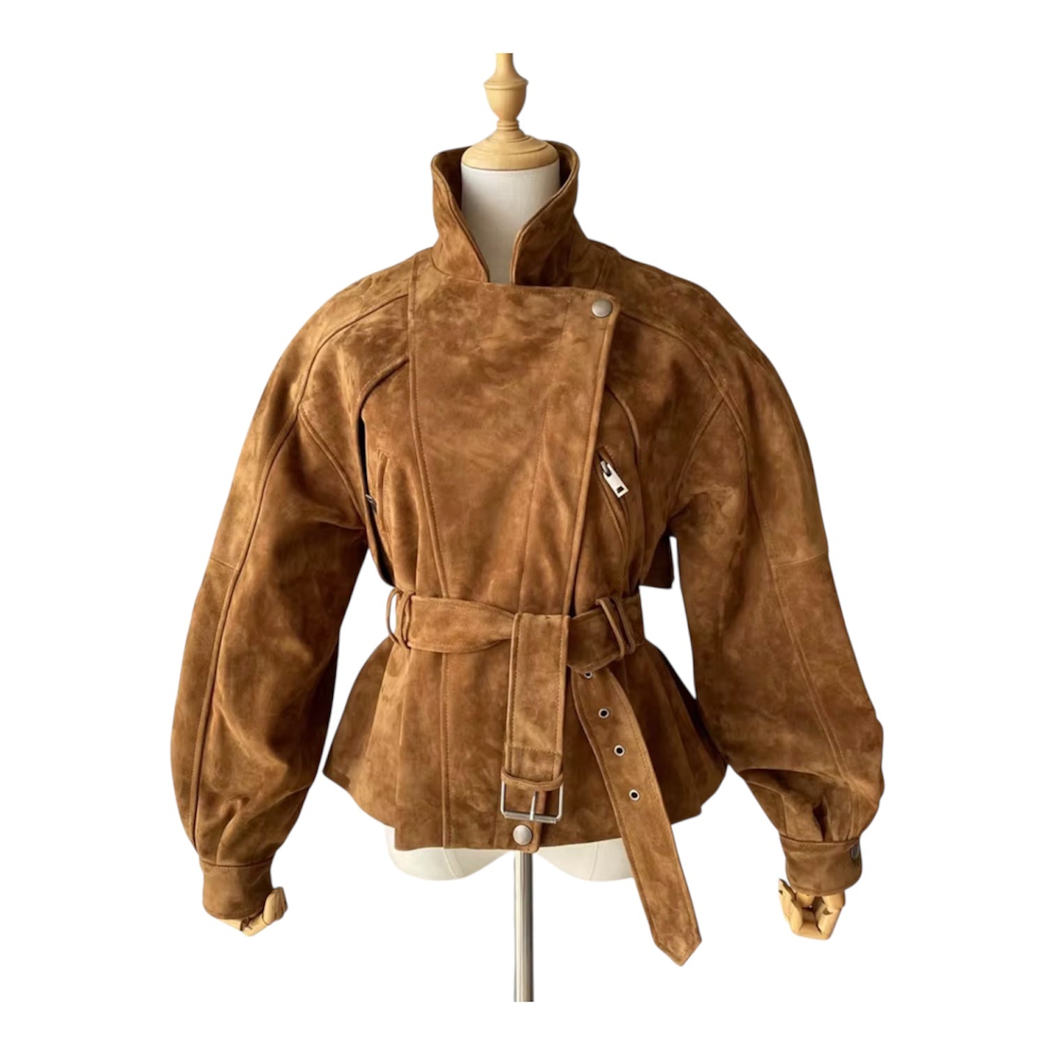 The Aurelia Belted Leather Jacket