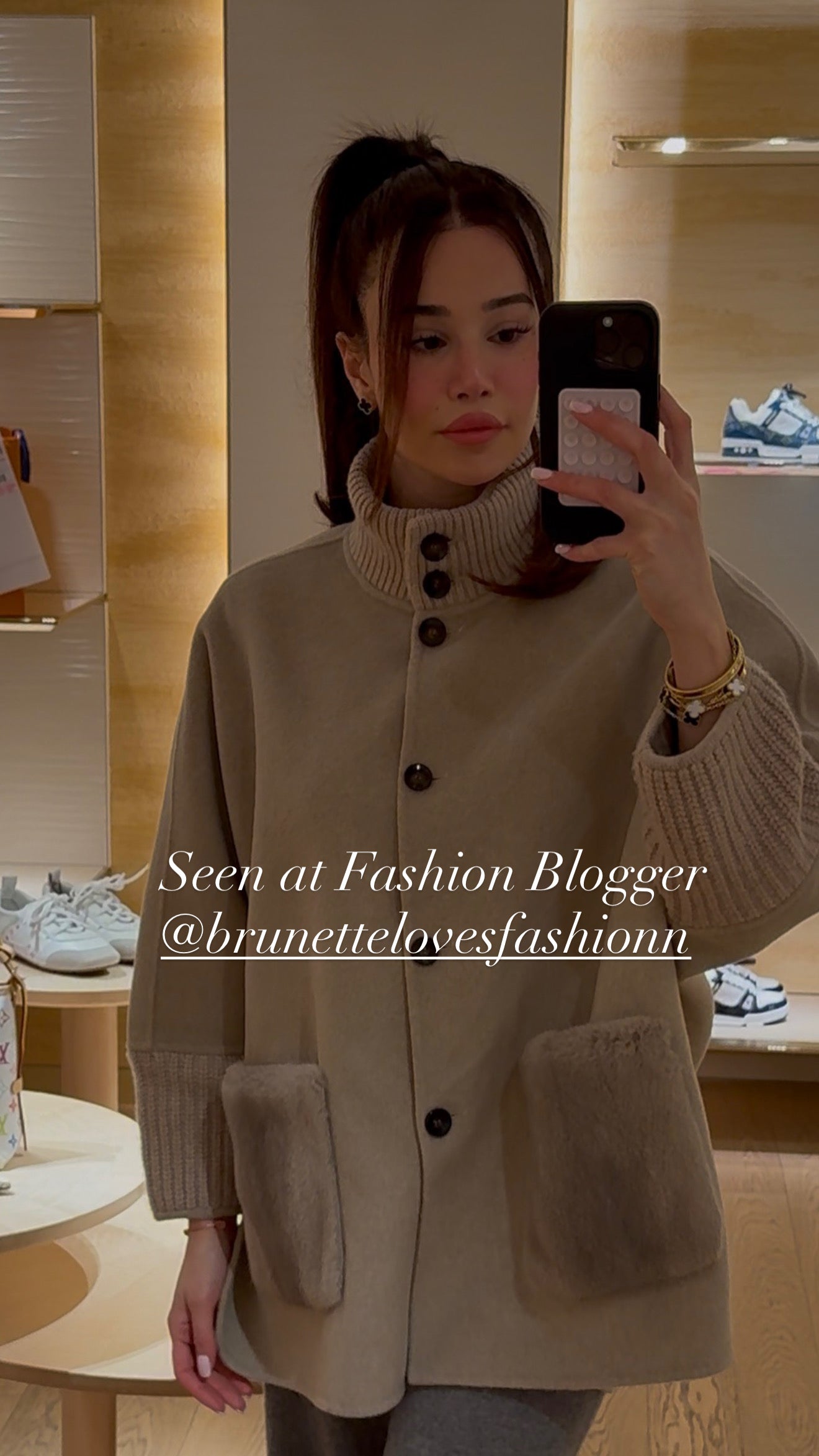 Arctic Grace Cashmere Cape Jacket