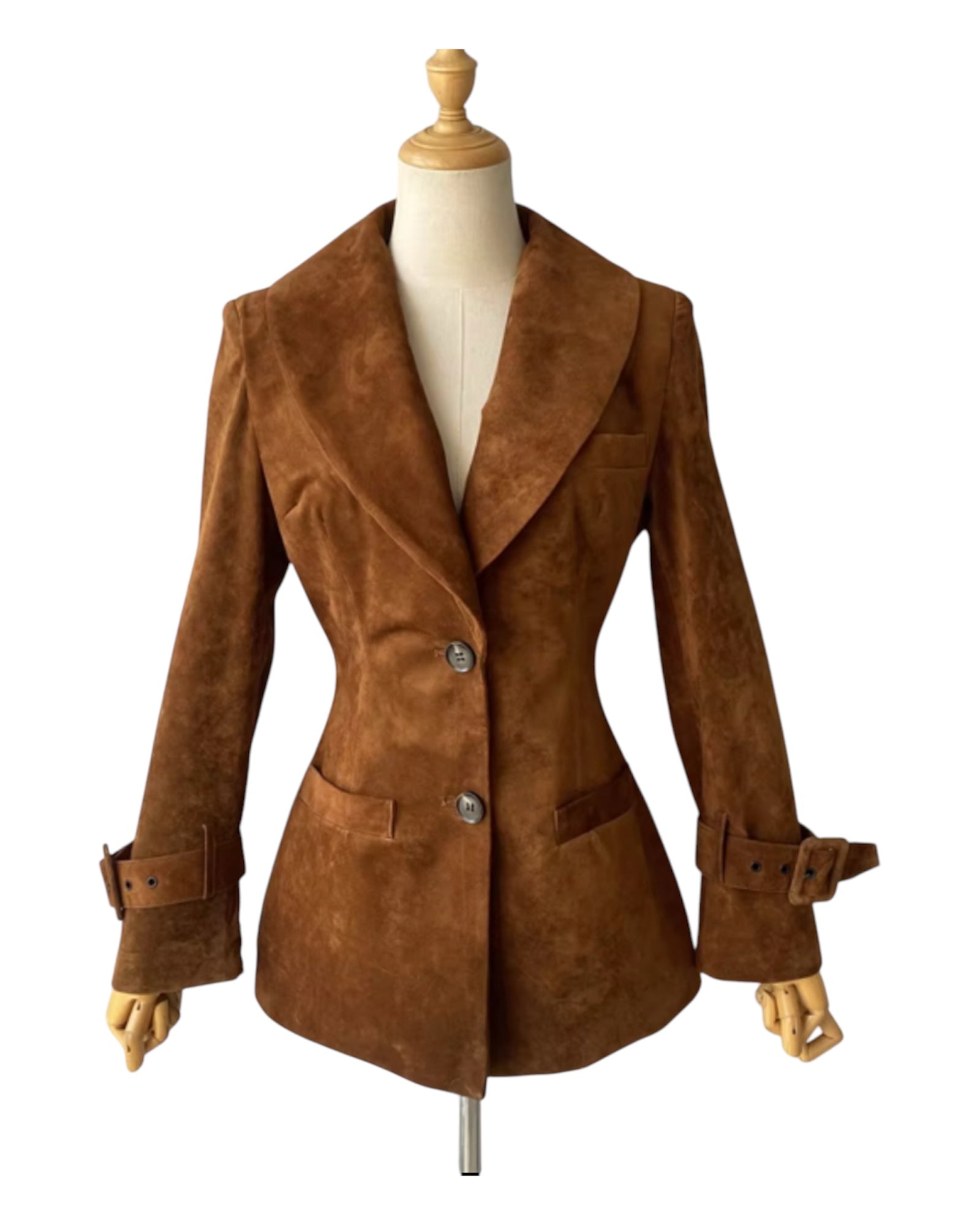 Hourglass Blazer aus Wildleder