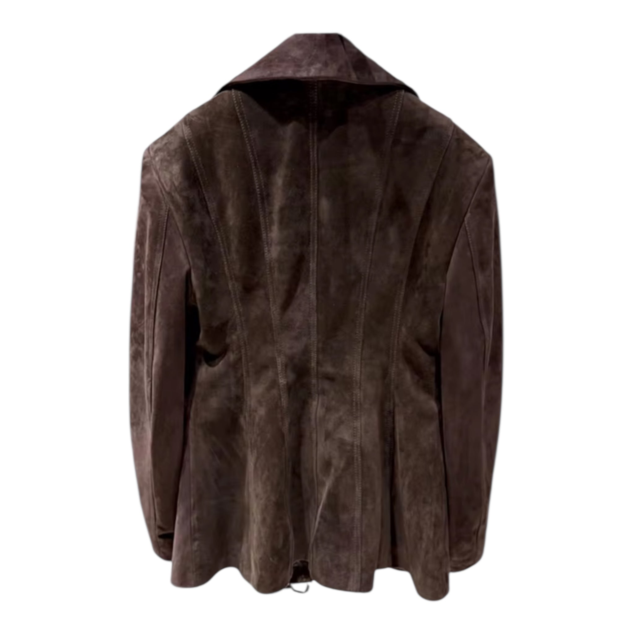 Tailored Suede Jacket – Chocolate Brown