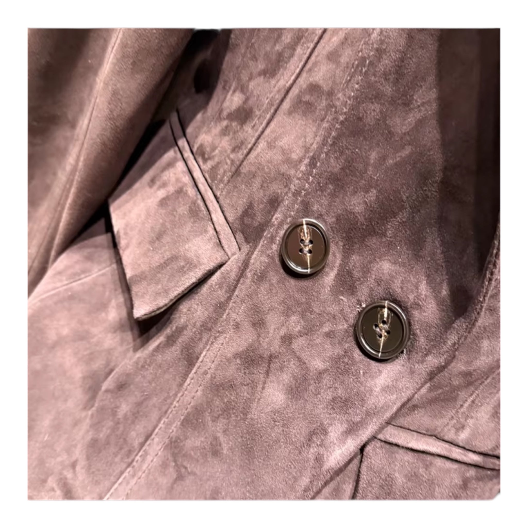 Tailored Suede Jacket – Chocolate Brown