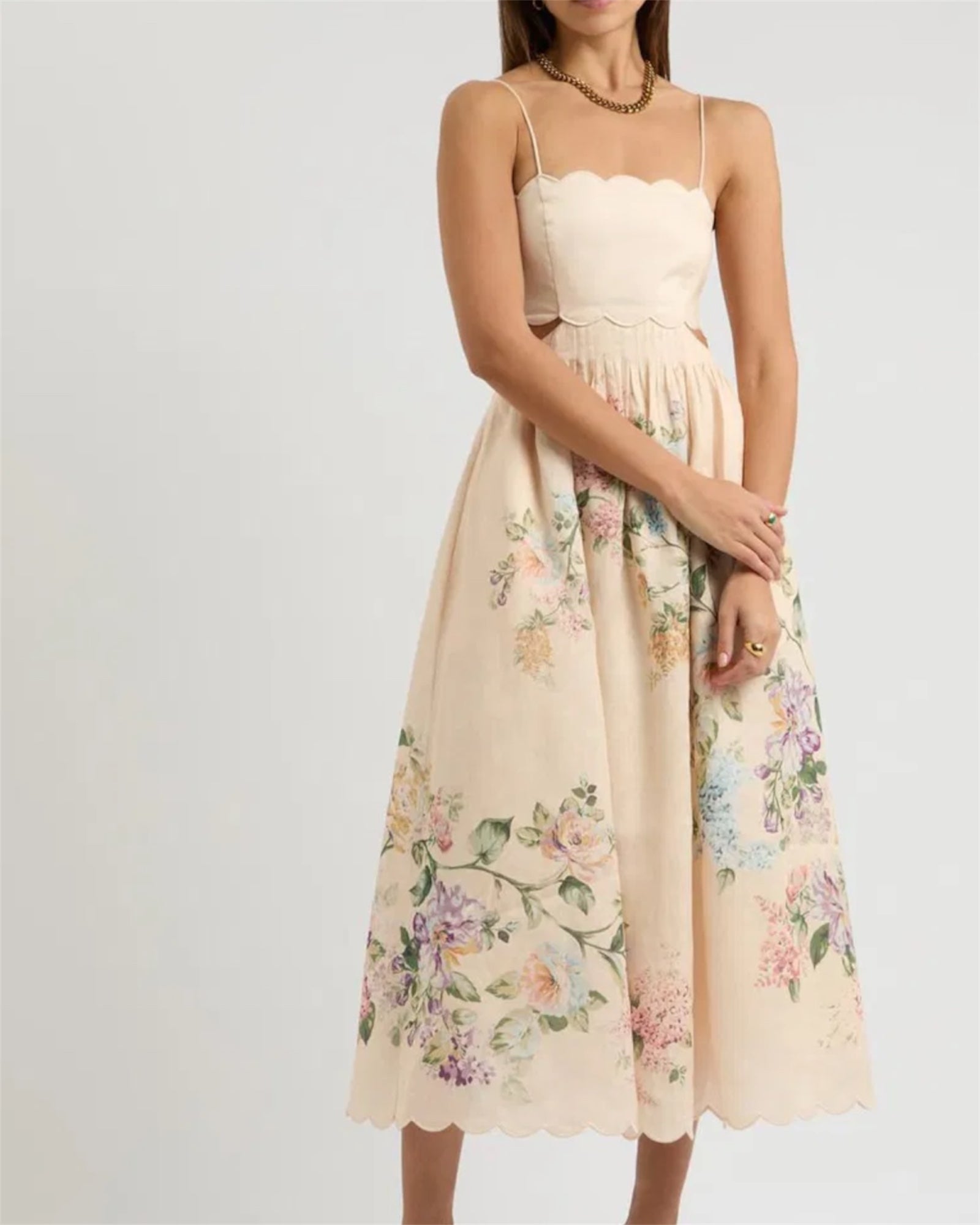 Midi Kleid aus Leinen Hailey