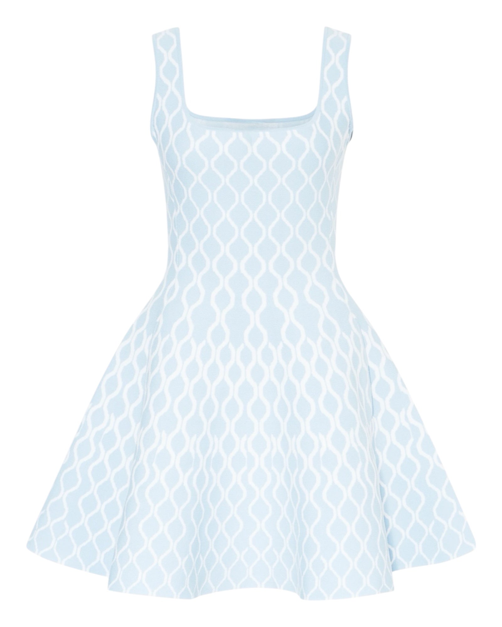 Ausgestelltes Minikleid mit Jacquardmuster