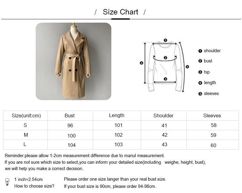 Leather trench coat with fur collar