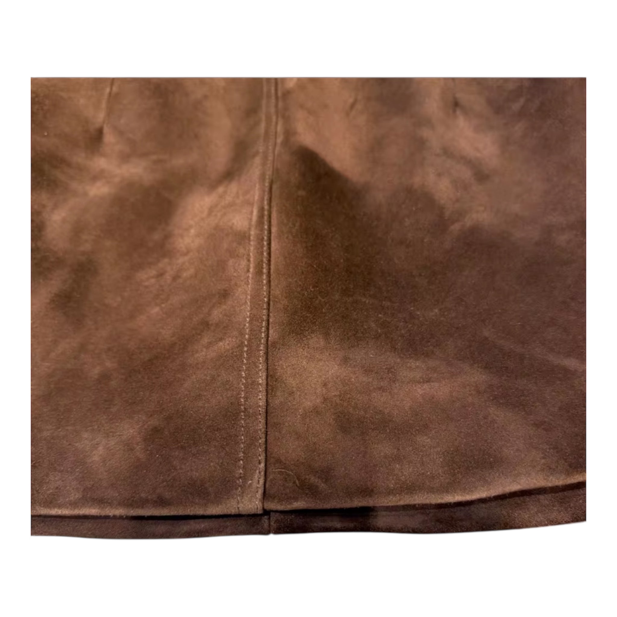 Suede Mini Skirt – Chocolate Brown